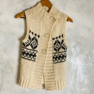 Theory brand button up wool sweater vest